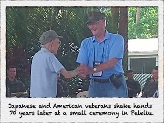 WWII veterans shake hands 70 years later